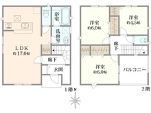 【東京都/武蔵村山市中原】「グレイドルガーデン武蔵村山市中原第8」　16号棟 間取り図