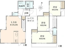 【東京都/立川市柴崎町】立川市柴崎町5丁目　新築戸建　2号棟 間取り図