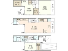 【東京都/文京区本駒込】文京区本駒込3丁目　中古戸建 間取り図