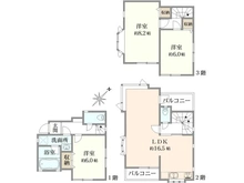 【東京都/豊島区駒込】豊島区駒込三丁目　中古戸建 間取り図