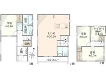 【東京都/板橋区坂下】板橋区坂下1丁目新築戸建 間取り図