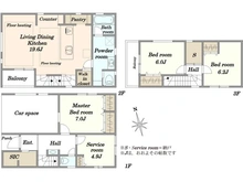 【東京都/北区志茂】北区志茂5丁目新築戸建 間取り図