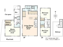 【東京都/豊島区高田】豊島区高田1丁目新築戸建 間取り図