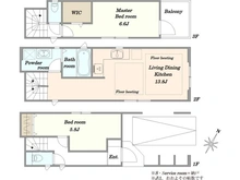 【東京都/北区豊島】北区豊島3丁目新築戸建て 間取り図