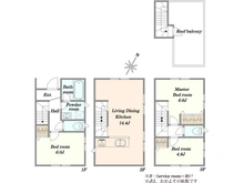 【東京都/北区十条仲原】北区十条仲原三丁目新築戸建て 間取り図