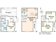 【東京都/板橋区大谷口北町】板橋区大谷口北町新築戸建 間取り図