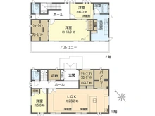 【大阪府/堺市南区槇塚台】堺市南区槇塚台2丁　中古戸建 間取り図
