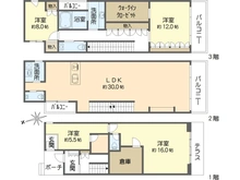 【大阪府/大阪市阿倍野区北畠】大阪市阿倍野区北畠1丁目 間取り図