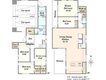 【東京都/大田区久が原】新築分譲住宅　大田区久が原3丁目　1棟 間取り図