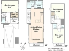 【東京都/大田区南雪谷】大田区南雪谷3丁目　新築戸建て　2号棟 間取り図