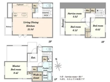 【東京都/品川区戸越】品川区戸越2丁目新築戸建　A棟 間取り図