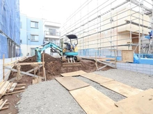 【東京都/世田谷区代田】東京都世田谷区代田2丁目 新築戸建 建築中の外観：2026年4月現在　建築中