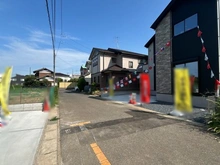 【千葉県/柏市篠籠田】柏市篠籠田　新築戸建　7期2号棟 建築中の外観：全2棟／右の棟