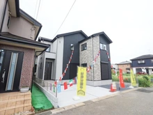 【千葉県/柏市篠籠田】柏市篠籠田　新築戸建　7期1号棟 建築中の外観：全2棟 右の棟