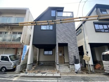 【東京都/北区浮間】北区浮間三丁目新築戸建て　1号棟 建築中の外観：全2棟
