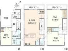 【神奈川県/横浜市南区大橋町】南区大橋町2丁目　中古戸建て 間取り図