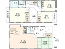 【神奈川県/横浜市中区竹之丸】中区竹之丸　中古戸建て 間取り図