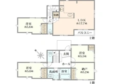 【神奈川県/横浜市中区簑沢】中区簑沢B号棟　新築戸建て 間取り図