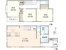 【神奈川県/横浜市磯子区森】磯子区森2丁目　中古戸建て 間取り図