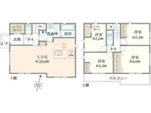 【神奈川県/横浜市磯子区杉田】磯子区杉田6丁目　新築戸建て 間取り図