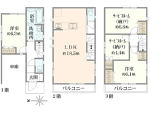 【神奈川県/横浜市神奈川区神大寺】FIORE片倉町IV　新築戸建4号棟/全15棟 間取り図