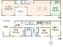 【神奈川県/横浜市中区本牧元町】中区本牧元町新築戸建 間取り図
