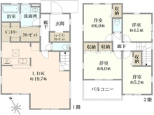 【神奈川県/横浜市都筑区中川】横浜市都筑区中川3丁目　新築戸建 間取り図