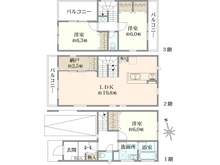 【神奈川県/横浜市金沢区富岡西】金沢区富岡西7丁目　新築戸建て 間取り図