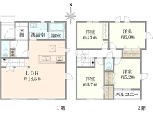 【東京都/足立区花畑】足立花畑6丁目　2号棟 間取り図