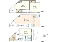 【東京都/北区豊島】北区豊島4丁目　中古一戸建て 間取り図