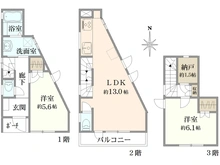 【東京都/北区王子】北区王子4丁目　新築戸建 間取り図