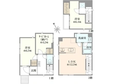 【東京都/北区赤羽西】北区赤羽西3丁目 中古一戸建て 間取り図