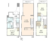 【東京都/北区岩淵町】北区岩淵町　 中古一戸建て 間取り図