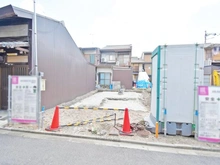 【京都府/京都市中京区聚楽廻松下町】京都市中京区聚楽廻松下町　新築戸建A号棟 現地（建築前）：全3区画（北側の区画）