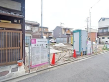 【京都府/京都市中京区聚楽廻松下町】京都市中京区聚楽廻松下町　新築戸建A号棟 現地（建築前）：全3区画（北側の区画）
