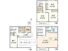 【京都府/長岡京市滝ノ町】長岡京市滝ノ町一丁目　新築戸建て 間取り図
