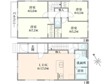 【京都府/向日市上植野町】向日市上植野町野添1期1号地 間取り図