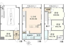 【兵庫県/神戸市兵庫区湊川町】神戸市兵庫区湊川町6丁目　中古戸建 間取り図