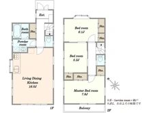 【千葉県/浦安市堀江】浦安市堀江6丁目　中古戸建 間取り図
