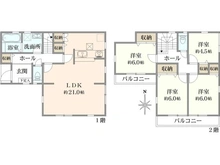 【神奈川県/横浜市旭区今宿】旭区今宿2丁目　新築戸建 間取り図