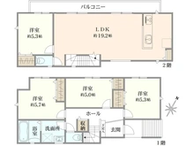 【神奈川県/横浜市神奈川区西寺尾】神奈川区西寺尾4丁目　新築戸建　1号棟（全2棟） 間取り図