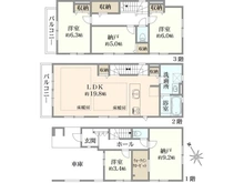 【神奈川県/横浜市港北区新吉田東】港北区新吉田東2丁目　新築戸建 間取り図