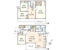【神奈川県/横浜市都筑区牛久保西】都筑区牛久保西3丁目　中古戸建 間取り図
