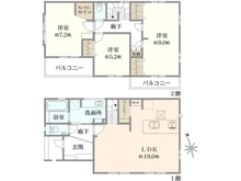 【神奈川県/横浜市泉区緑園】泉区緑園7丁目　新築戸建4号棟(全4棟) 間取り図