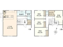 【神奈川県/横浜市緑区いぶき野】緑区いぶき野　新築戸建 間取り図