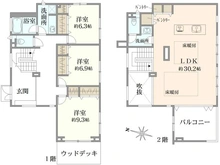【神奈川県/鎌倉市鎌倉山】鎌倉市鎌倉山2丁目　新築戸建 間取り図