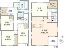 【神奈川県/横浜市中区滝之上】中区滝之上　新築戸建2号棟(全2棟) 間取り図