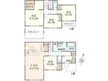 【神奈川県/横浜市瀬谷区東野】横浜市瀬谷区東野　新築戸建 間取り図