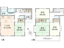 【神奈川県/横浜市旭区四季美台】旭区四季美台　中古戸建 間取り図
