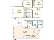 【神奈川県/海老名市上今泉】海老名市上今泉6丁目　新築戸建　2号棟/全2棟 間取り図
